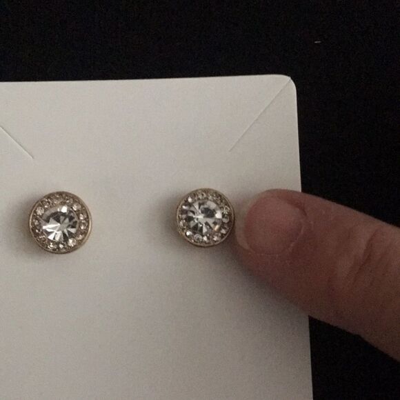 Bundle Sale 3 for $15 | Gold Tone Crystal Earrings | Central Sparkle - Picture 8 of 10